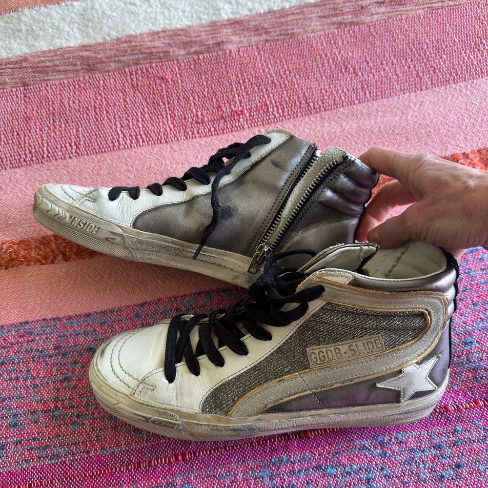 Golden Goose Slide High-Top Sneakers size 36 (fit like a size 7) - Authentic